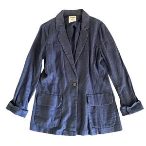Old Navy Women's linen blend blue blazer